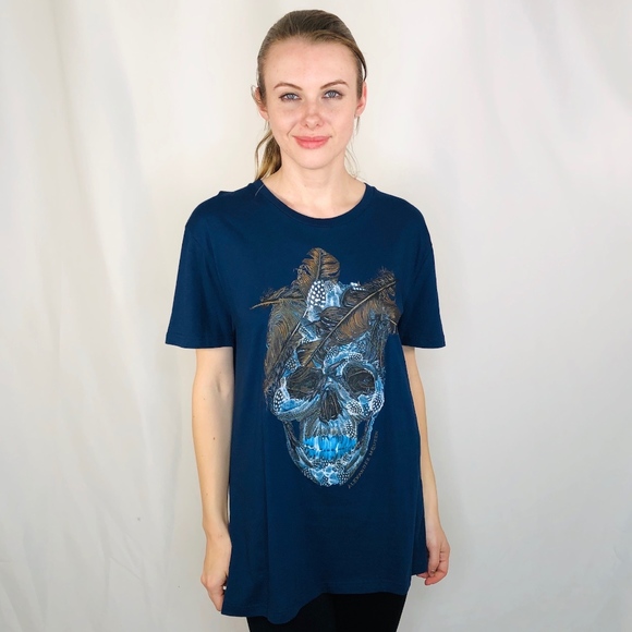Alexander McQueen Other - Alexander McQueen Skill Graphic T Shirt Blue L EUC